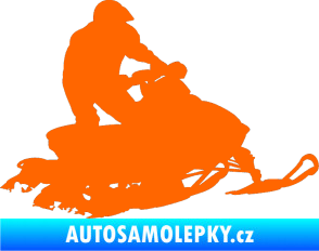 Samolepka Sněžný skútr 001 pravá Fluorescentní oranžová