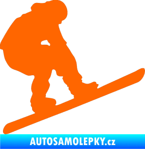 Samolepka Snowboard 002 pravá Fluorescentní oranžová