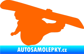 Samolepka Snowboard 007 levá Fluorescentní oranžová