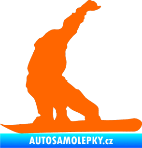 Samolepka Snowboard 011 levá Fluorescentní oranžová
