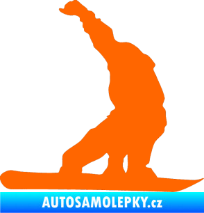 Samolepka Snowboard 011 pravá Fluorescentní oranžová