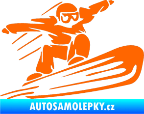 Samolepka Snowboard 014 pravá Fluorescentní oranžová