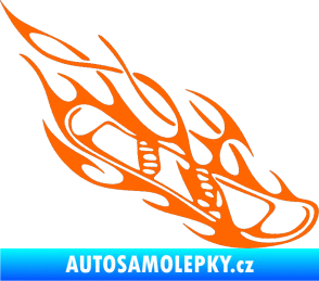 Samolepka Snowboard 015 pravá Fluorescentní oranžová