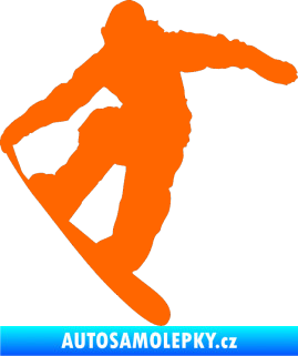 Samolepka Snowboard 019 pravá Fluorescentní oranžová