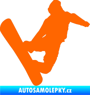 Samolepka Snowboard 020 pravá Fluorescentní oranžová