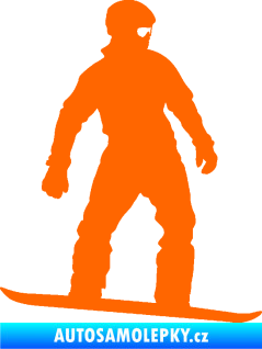 Samolepka Snowboard 024 pravá Fluorescentní oranžová