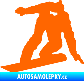 Samolepka Snowboard 025 levá Fluorescentní oranžová