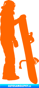 Samolepka Snowboard 032 pravá Fluorescentní oranžová