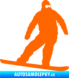 Samolepka Snowboard 034 pravá Fluorescentní oranžová