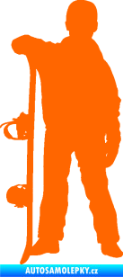 Samolepka Snowboard 039 levá Fluorescentní oranžová