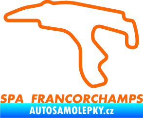 Samolepka Okruh Spa Francorchamps Fluorescentní oranžová