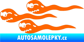 Samolepka Spermie levá Fluorescentní oranžová