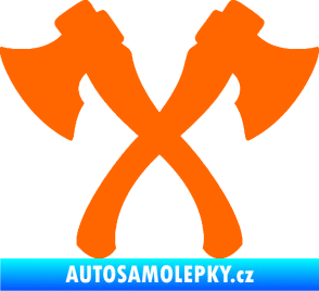 Samolepka Spojené sekery Fluorescentní oranžová
