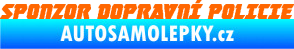 Samolepka Sponzor dopravní policie 001 Fluorescentní oranžová
