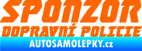 Samolepka Sponzor dopravní policie 002 Fluorescentní oranžová