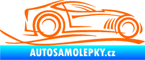 Samolepka Sportovní auto 002 pravá Fluorescentní oranžová