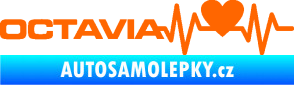 Samolepka Srdeční tep 019 levá octavia Fluorescentní oranžová