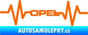 Samolepka Srdeční tep 029 Opel Fluorescentní oranžová