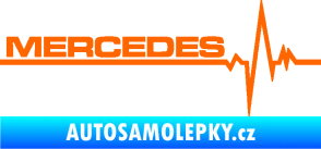 Samolepka Srdeční tep 035 levá mercedes Fluorescentní oranžová