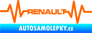 Samolepka Srdeční tep 042 Renault Fluorescentní oranžová
