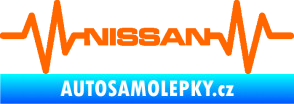 Samolepka Srdeční tep 051 Nissan Fluorescentní oranžová