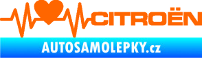 Samolepka Srdeční tep 056 pravá Citroen Fluorescentní oranžová