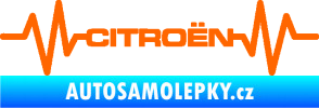 Samolepka Srdeční tep 057 Citroen Fluorescentní oranžová
