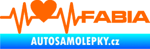 Samolepka Srdeční tep 064 pravá Fabia Fluorescentní oranžová