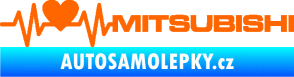 Samolepka Srdeční tep 082 pravá Mitsubishi Fluorescentní oranžová