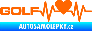 Samolepka Srdeční tep 084 levá Volkswagen Golf Fluorescentní oranžová