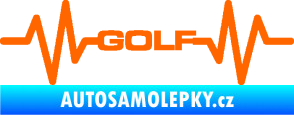 Samolepka Srdeční tep 085 Volkswagen Golf Fluorescentní oranžová