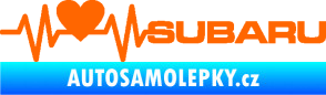 Samolepka Srdeční tep 086 pravá Subaru Fluorescentní oranžová