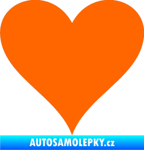 Samolepka Srdíčko 001 Fluorescentní oranžová