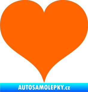 Samolepka Srdíčko 003 Fluorescentní oranžová