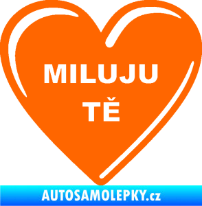Samolepka Srdíčko 015 miluju tě Fluorescentní oranžová