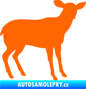 Samolepka Srna 001 pravá Fluorescentní oranžová