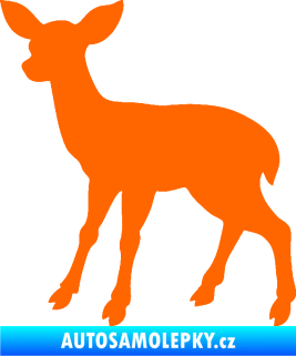 Samolepka Srneček 001 levá Fluorescentní oranžová
