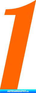 Samolepka Startovní číslo 1 typ 3 Fluorescentní oranžová