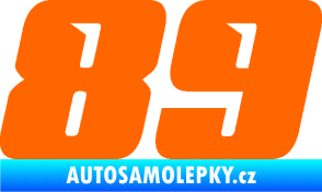 Samolepka Startovní číslo 89 typ 6 Fluorescentní oranžová