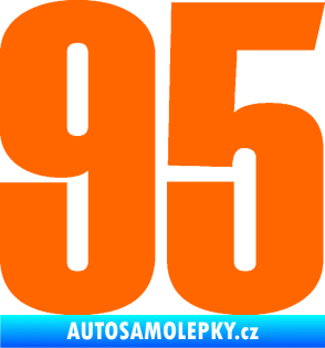 Samolepka Startovní číslo 95 typ 2     Fluorescentní oranžová