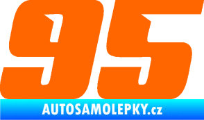 Samolepka Startovní číslo 95 typ 6 Fluorescentní oranžová