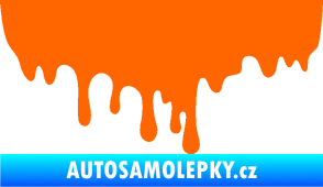 Samolepka Stékájící skvrna 001 levá krevní cákanec Fluorescentní oranžová