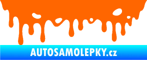Samolepka Stékající skvrna 006 levá Fluorescentní oranžová