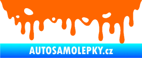 Samolepka Stékající skvrna 006 pravá Fluorescentní oranžová