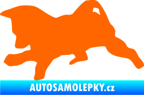 Samolepka Štěňátko 002 levá německý ovčák Fluorescentní oranžová