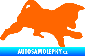 Samolepka Štěňátko 002 pravá německý ovčák Fluorescentní oranžová