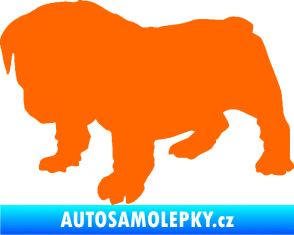 Samolepka Štěňátko 004 levá francouzský buldoček Fluorescentní oranžová