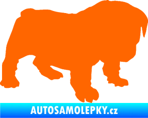 Samolepka Štěňátko 004 pravá francouzský buldoček Fluorescentní oranžová