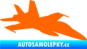 Samolepka Stíhací letoun 001 pravá Fluorescentní oranžová