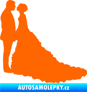 Samolepka Svatba 002 levá Fluorescentní oranžová